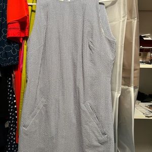 Jolie and Elizabeth seersucker dress